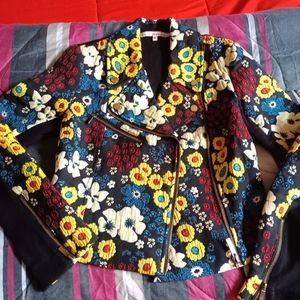 Fab Rachel Roy floral zippered jacket/blazer! Like new! Barely worn once only!